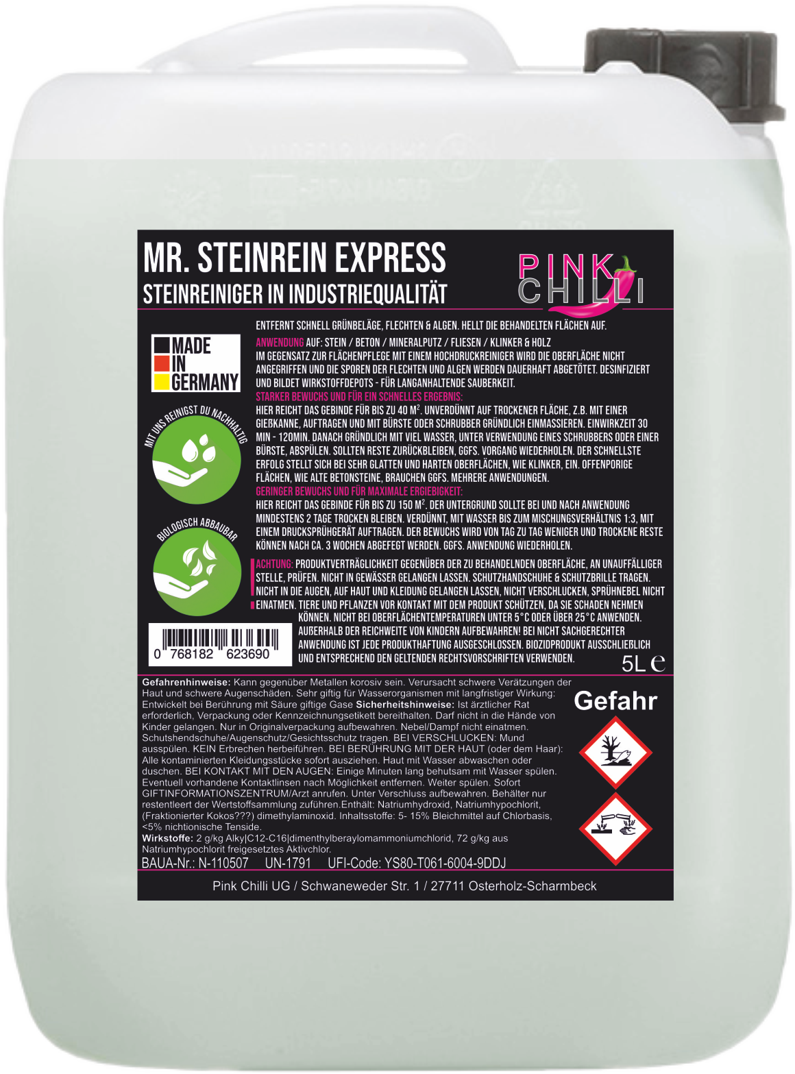 Express-Steinreiniger für den Außenbereich | Entfernt zuverlässig Algen, Flechte image 7